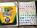 Crayola Colored Pencils -- 100 count -- Sorting and Swatches