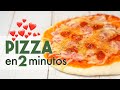 PIZZA en MICROONDAS 🍕 | en 2 minutos