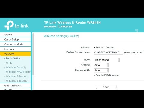 Comment changer le nom WIFI dans Routeur TP Link