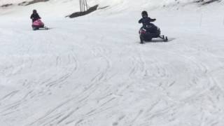 First Time On A Snow Machine! He's A Pro 👍😁