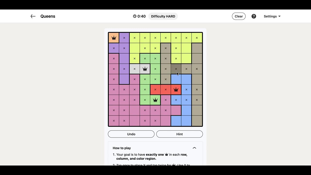 LinkedIn Queens Answer Today - Puzzle #633 | 23 January 2026