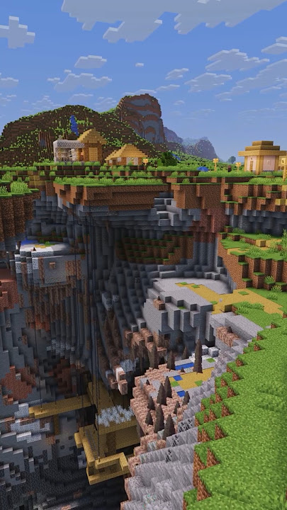 Minecraft Hanging Mineshaft Village Seed!