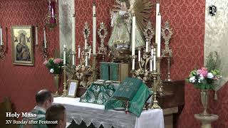 Sunday Mass: 8:30 AM EASTERN TIME (E.T)