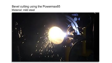 Using the Powermax85® to cut a mild steel pipe