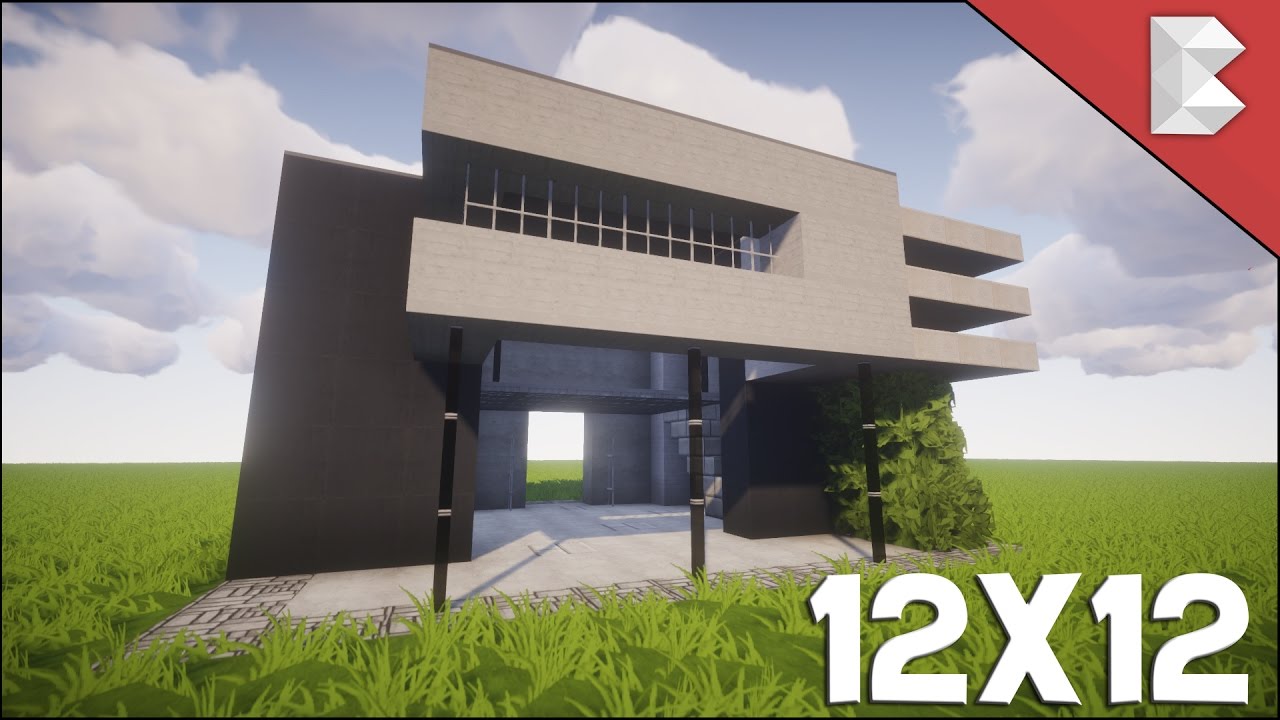 Minecraft 12x12 Modern House Tutorial Easy To Follow