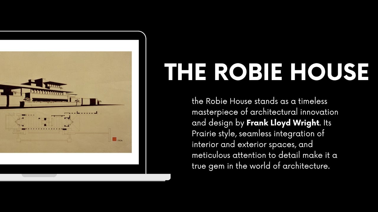 Frank Lloyd Wright Robie House Plan Frederick C. Robie House Drawing