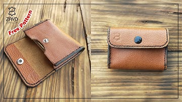 [Leather Craft] MAKING A  BUSINESS CARD HOLDER - Free PDF Pattern