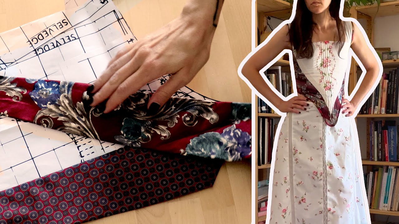Insertion Lace & Regret: Making a Corset from Bedsheets and Christmas Ties (because why not?)