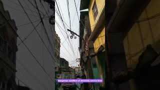 dangerous condition of electricity service lines#distribution#overhead#line#maintenance#work#lineman
