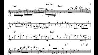 Cannonball Adderley Work Song Solo Transcription -Alto Saxophone chords