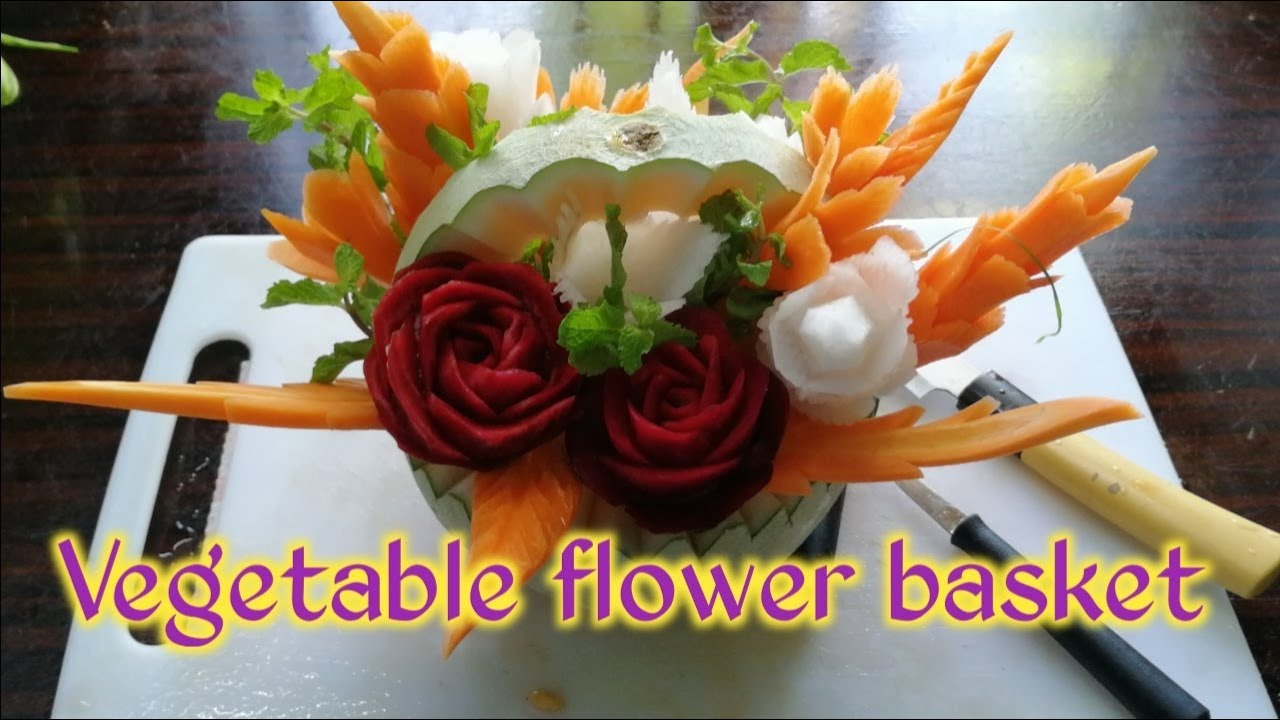 vegetable flower basket/vegetable carving