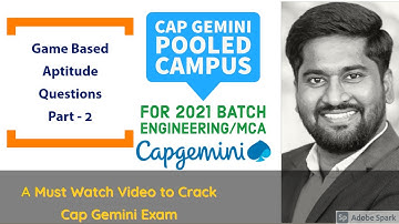 Game Based Aptitude Questions Part - 2| CAP GEMINI 2021 Aptitude Questions