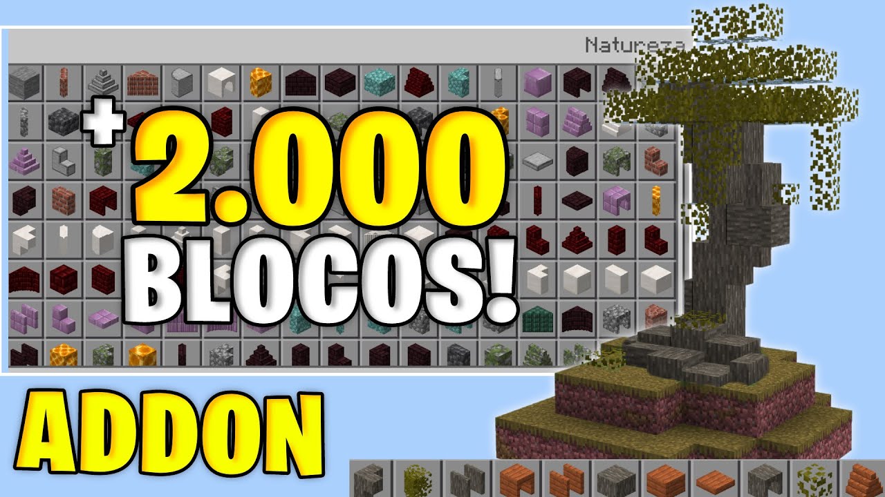 O Addon que Adiciona 2.000 Novos Blocos ao Minecraft PE (Bedrock)