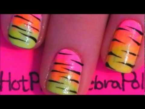 Rainbow Zebra Nail Art Tutorial
