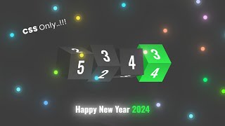 [Online Tutorials] Happy New Year Animation Effects | 2024 html CSS Only