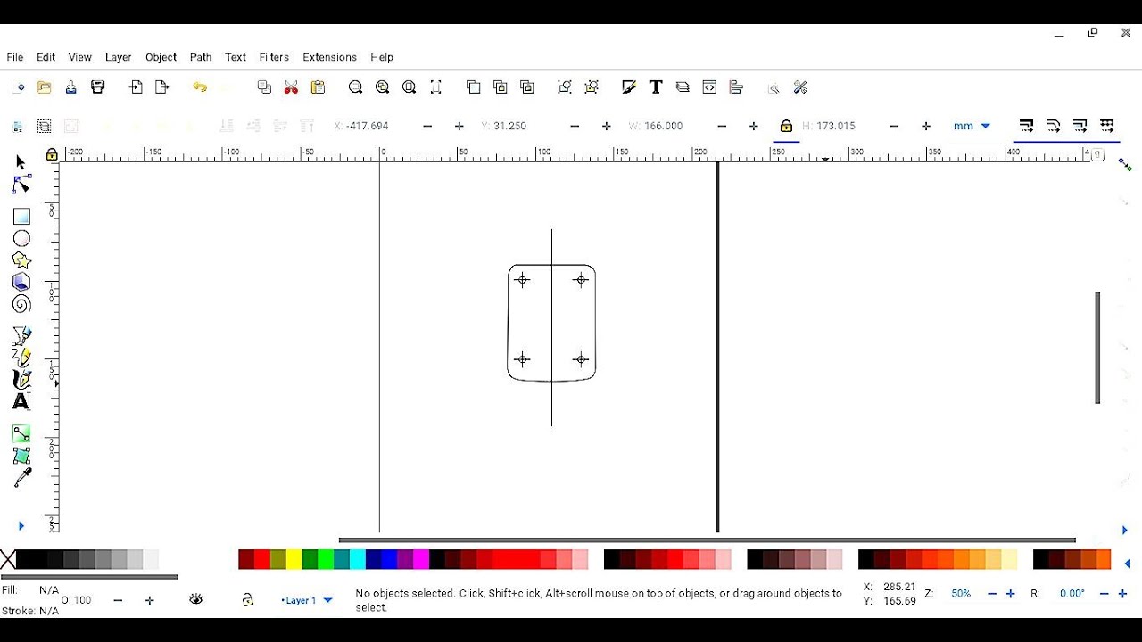 Create a Strat style neck pocket in Inkscape. YouTube
