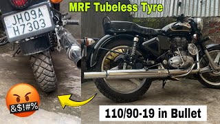 MRF 110/90-19 tyre installed in bullet 350 & classic 350 | Review & probelms | Bullet modifications