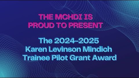 2024-2025 Trainee Pilot Grant Award Recipient
