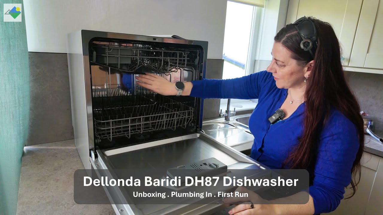 Dellonda Baridi DH87 Countertop Dishwasher: Unboxing . Installation . First Run 4K
