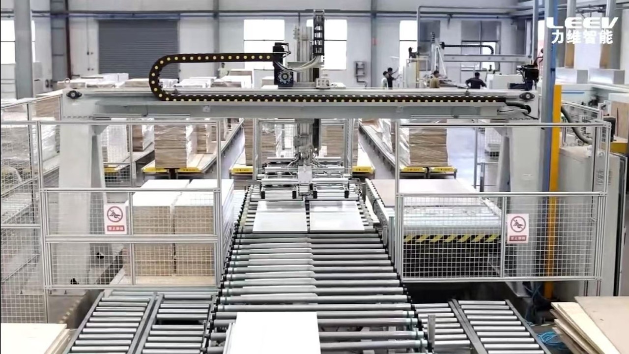 Panel Handing Robot Gantry Robot with Sponge Vacuum Gripper | High-Speed Panel Handling ...