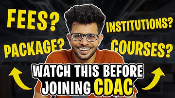 5 Things you Must Know Before Joining CDAC  | Courses | Top Institute | fees | Highest Package 🤑🔥