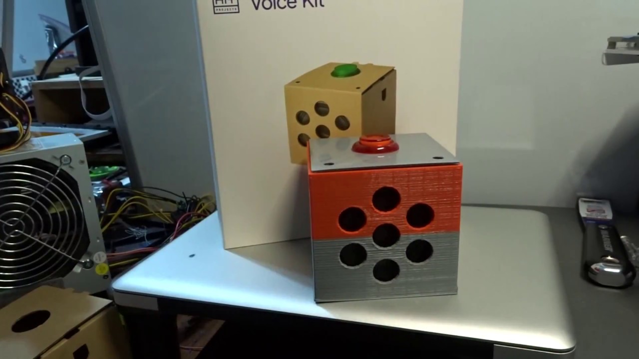3D Printed Google AIY Voice Kit Enclosure - YouTube
