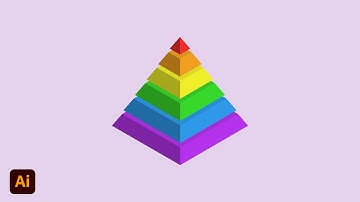 3d Extrude & Bevel Pyramid Design In Adobe Illustrator cc 2022 | Tutorial
