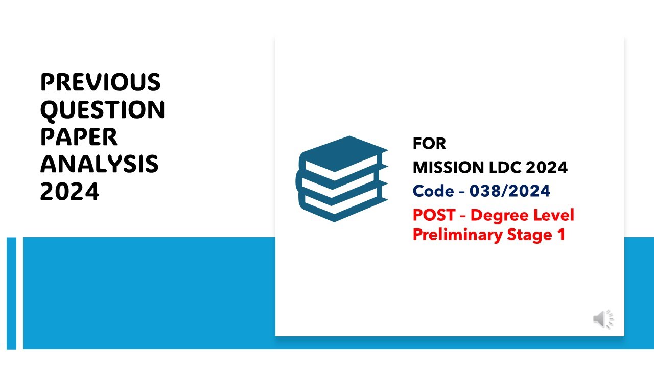 ✅️PREVIOUS QUESTION PAPER ANALYSIS 2024 ✅️Degree Level Prelims Stage 1✅️