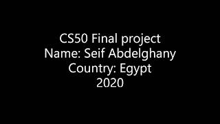 CS50 Final Project
