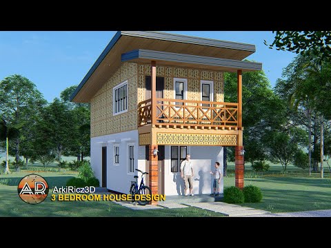 LOW-COST AMAKAN NATIVE HOUSE | HALF CONCRETE DESIGN | SIMPLE HOUSE | 4X9.50 M.