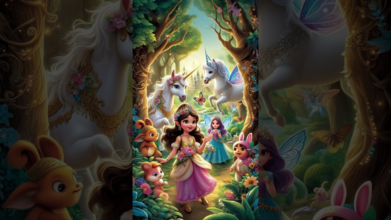 "Princess Aria and the Enchanted Forest: A Tale of Bravery and Magic"