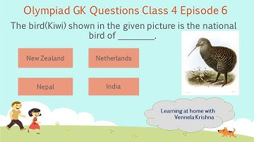 GK Olympiad Quiz(IGKO) for Class 4 (Level 1 & Level 2 exams) Episode 6