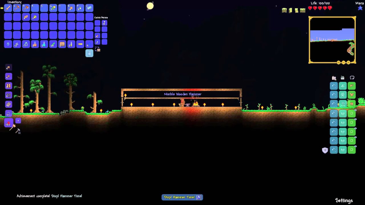 How to get Hammer Time achievement Terraria 1.3 YouTube