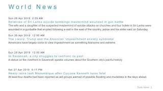 World News Headlines for 28 Apr 2019 - 8 AM Edition