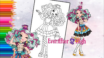 EVER AFTER HIGH | MADELINE HATTER | coloring video  | coloração satisfatória