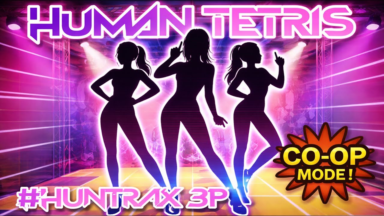 Human Tetris х 3 Player Co-op | KPop Demon Hunters | Immersive Interactive Warm-Up
