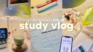 🌥️🫧 4:00 AM PRODUCTIVE STUDY VLOG📚 study grind, cramming, going out & matcha fix🌷| shs diaries