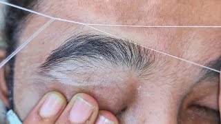 HOW TO DO HEAVY GROWTH EYEBROW THREADING Step By Step Tutorial EYEBROW THREADING RitaBhatia