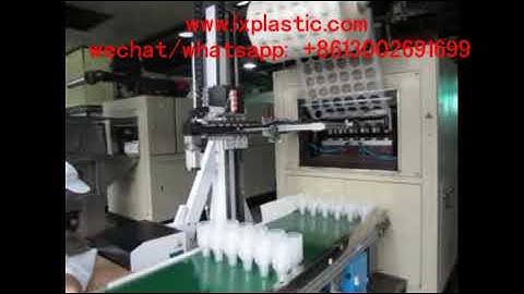 2 up PP cup robot arm stacker for cup thermoforming machine