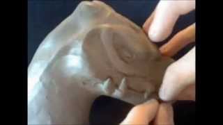Dragon Time Lapse Sculpt PART 2, Basic Head Detail