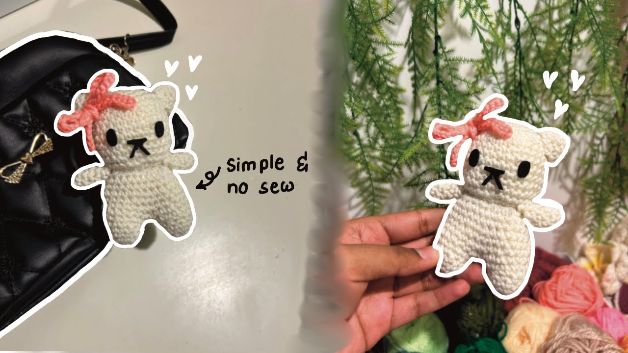 How to crochet a miffy plushie ( No sew ) 🧸ྀི