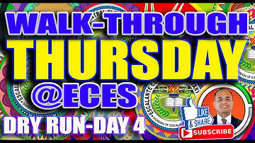 THURSDAY IS WALKTHROUGH DAY @ECES I SiRymon