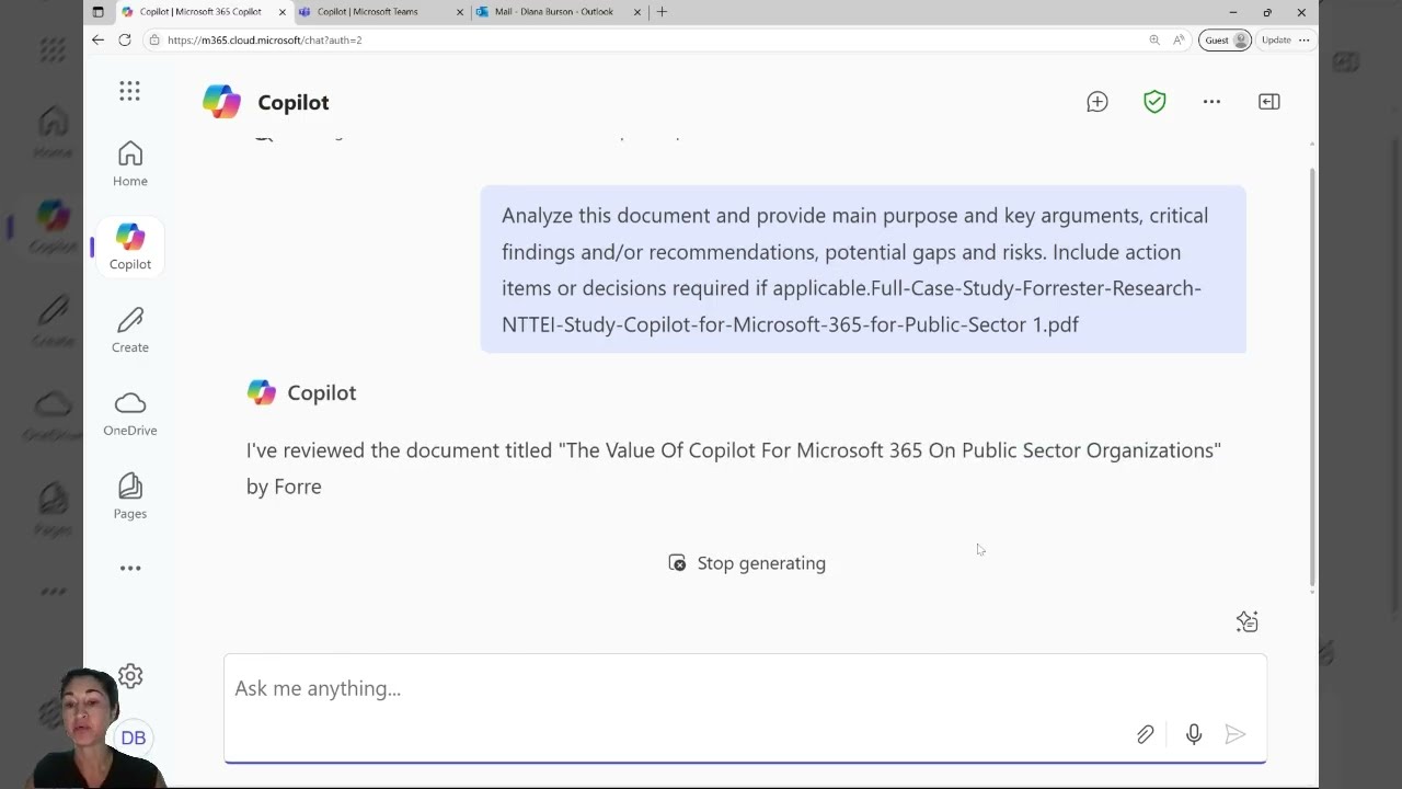 Copilot Chat (Unlicensed) GCC - Lab - 3 Common Use Cases