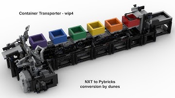 Lego GBC -  Container Transporter controlled by Pybricks - wip4