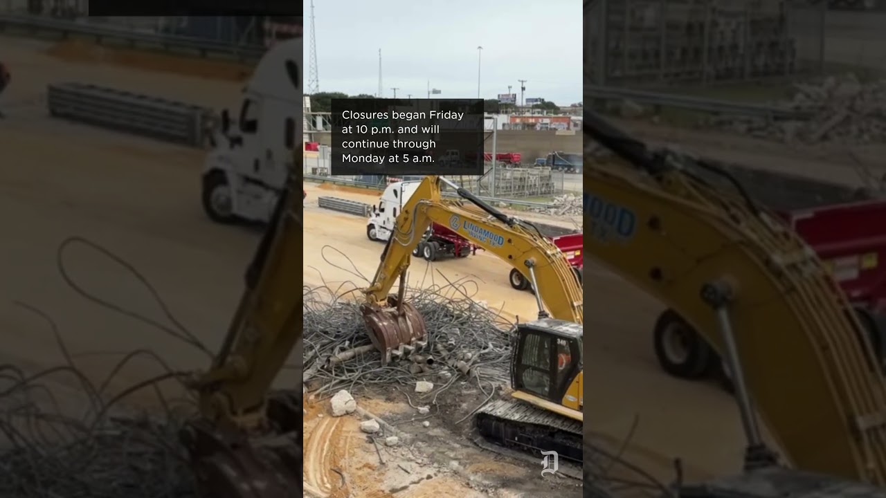 Crews demolish parts of Interstate 30 in downtown Dallas for planned construction 
