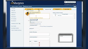 How to launch a SMS Contest or Polling using mVaayoo Services