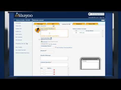 How to launch a SMS Contest or Polling using mVaayoo Services