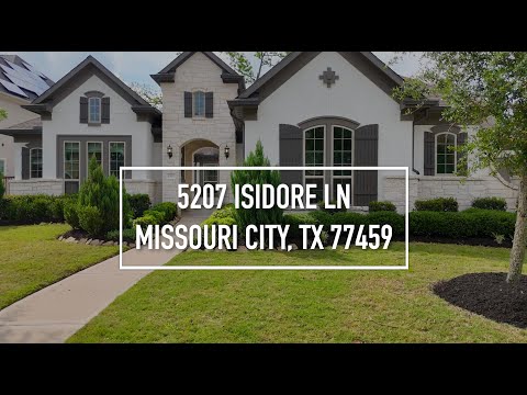 5207 Isidore Ln, Missouri City, TX home video tour