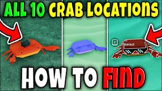 How to FIND ALL 10 CRABS for SANDY FINN QUEST in FISCH Roblox