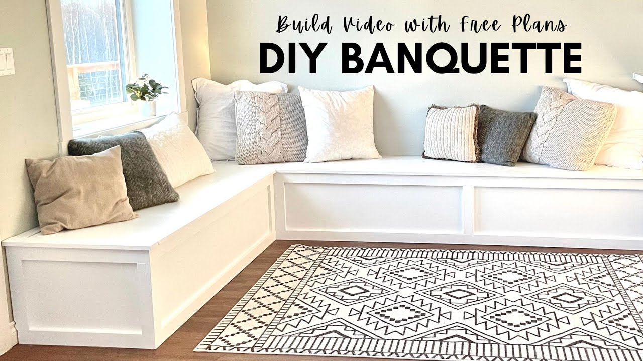 Diy Banquette Bench With Flip Up Storage - Youtube